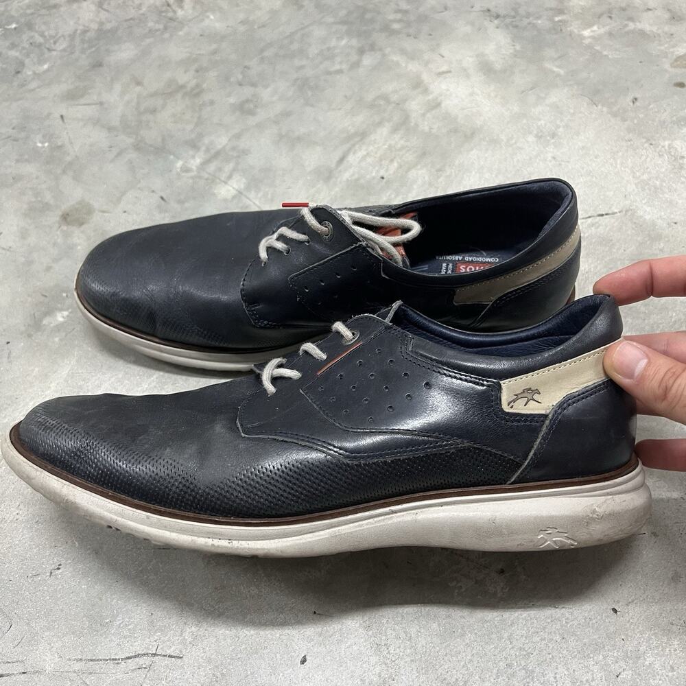 Fluchos Fenix Casual Sneakers Shoes Mens US 10 EU 44 F0194 Blue Leather Spain